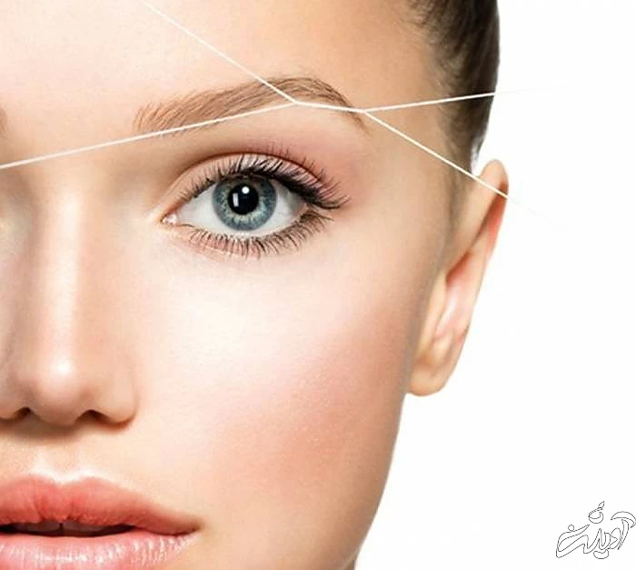 خصوصیات خانم جذاب اصلاح صورت و ابرو